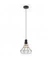 Suspension industrielle et rétro Synthia Noir hauteur 30 Cm