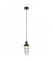 Suspension industrielle et rétro Synthia Noir en métal