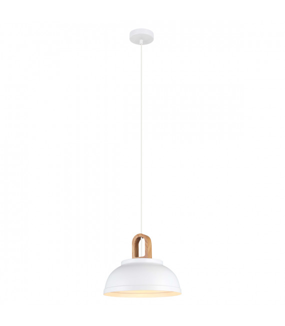 Danito white wooden modern hanging lamp