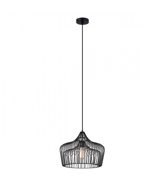 Lámpara colgante industrial y retro Fabiola Black