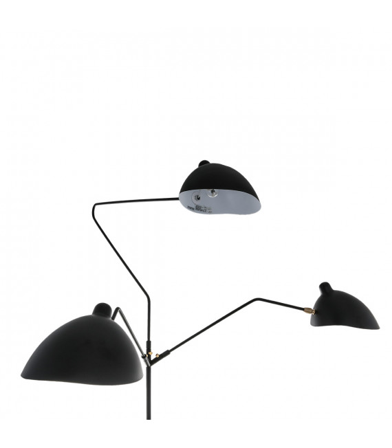 Lampadaire industriel et rétro Davis Noir