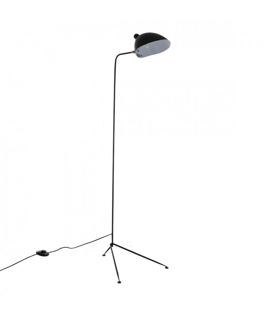 Lampadaire industriel et rétro Davis Noir 1 ampolule
