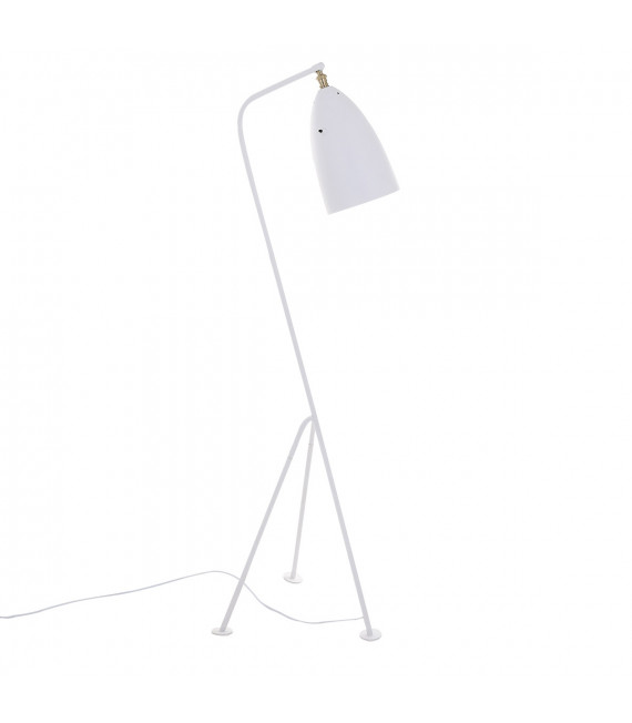 Industrial and retro floor lamp Levigne white