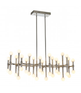 Moderne Pendelleuchte Giovanna Satin Nickel