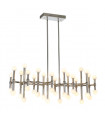 Suspension moderne Giovanna Nickel satiné, acier et aluminium