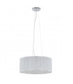Suspension en cristal Quartz II Chrome et métal