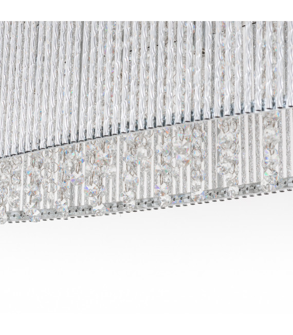 Crystal suspension Anabella silver in glass