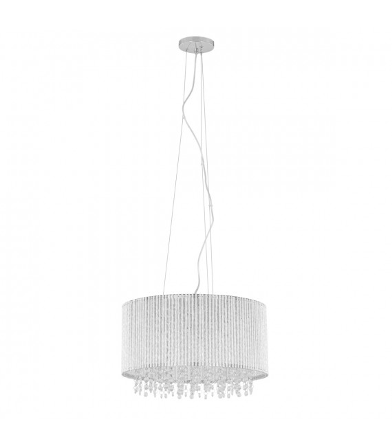 Suspension en cristal Anabella argent en aluminium