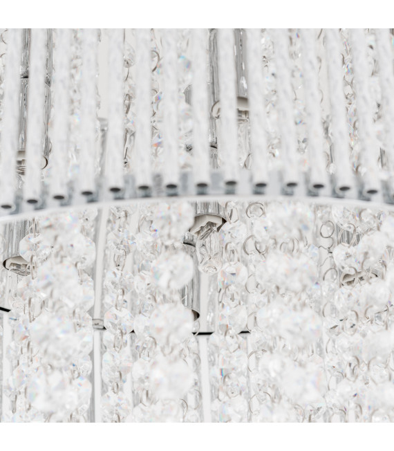 Anabella silver crystal suspension in aluminum