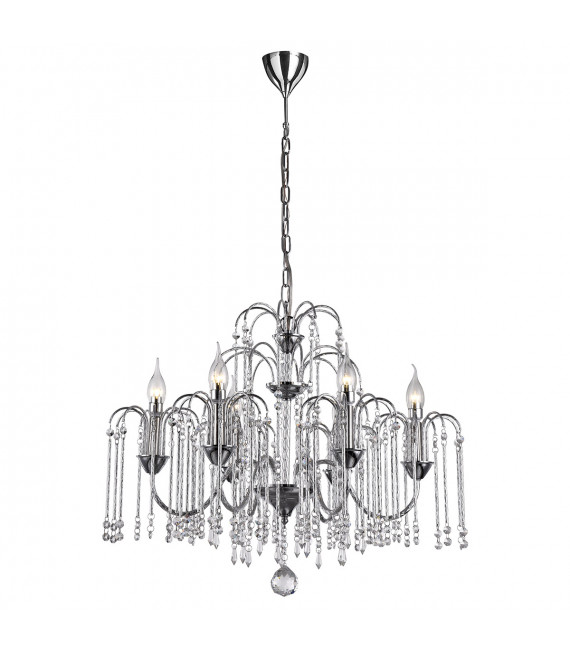 Lampada a sospensione in cristallo Quin Chrome