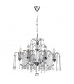 Quin Chrome crystal pendant lamp in aluminum