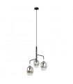 Modern pendant lamp Lesla Chrome, black 3 bulbs