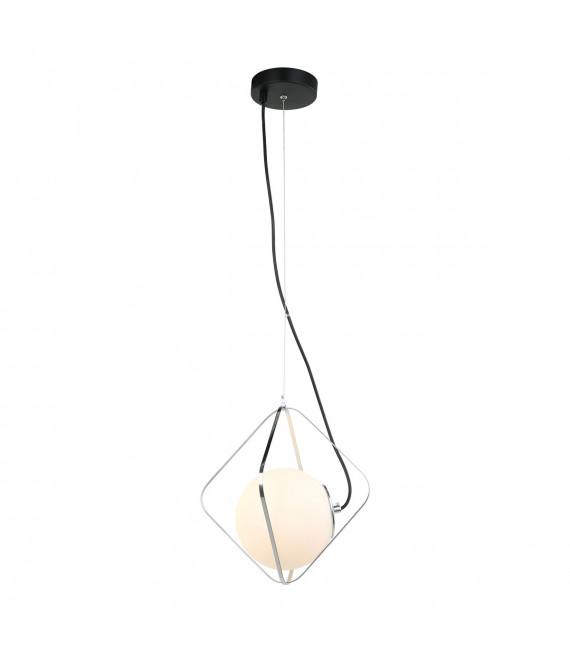 Lampada a sospensione moderna Canto Chrome, nera
