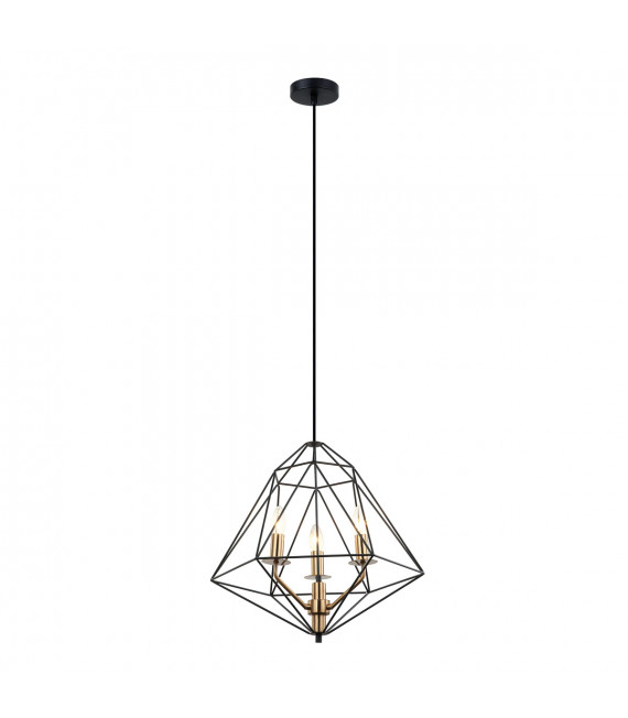 Industrie- und Retro-Pendelleuchte Maresmo Black, Gold