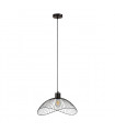 Modern suspension Nunez Matt black, black lampshade