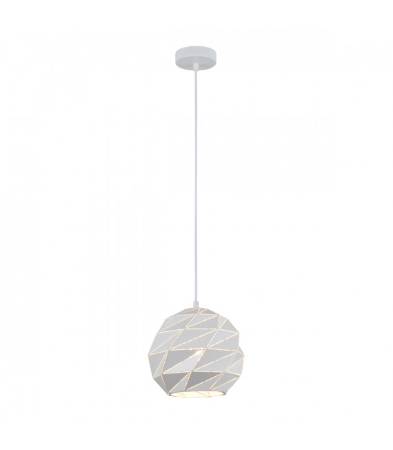 Suspension moderne Palermo blanche 1 Ampoule