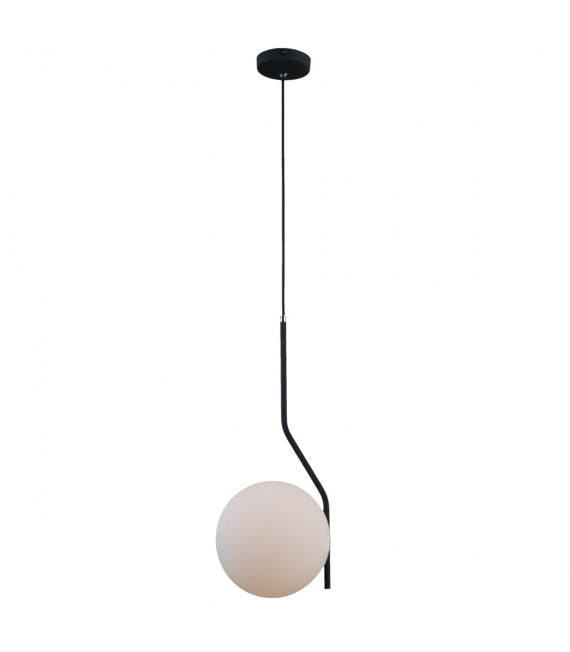 Modern hanging lamp Carimi satin black in glass