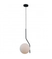 Modern hanging lamp Carimi satin black in glass