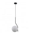 Suspension moderne Carimi noir satiné en verre