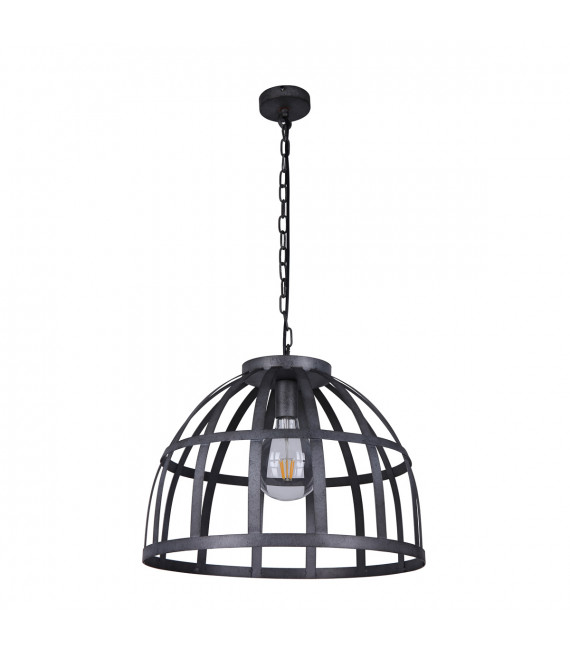 Suspension industrielle et rétro Calera Argent antique en métal