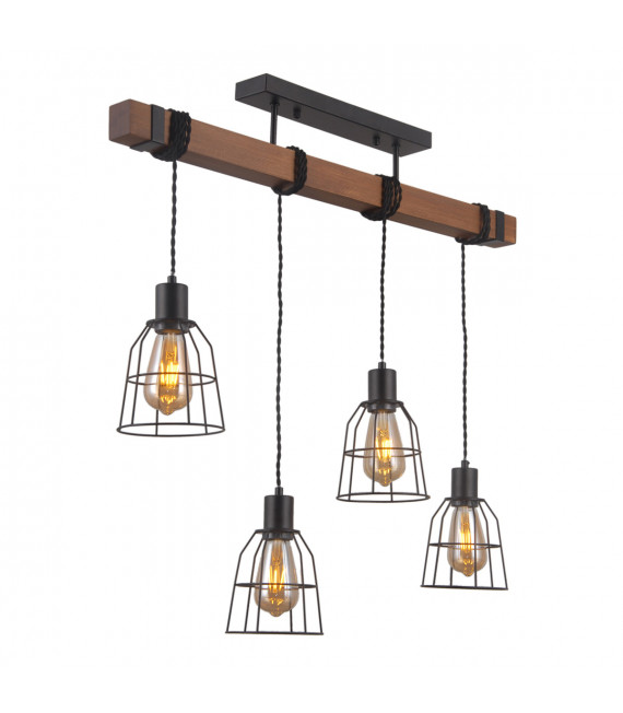Industrie- und Retro-Pendelleuchte Reda Matte Black