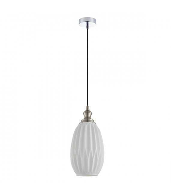 Lampada a sospensione moderna Rodez Nickel satinato