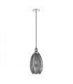 Suspension moderne Rodez Chrome et gris fumé