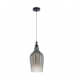 Modern pendant light Sabers Matt black and fimé gray