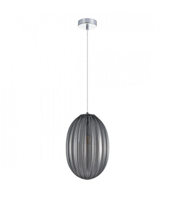 Modern pendant lamp Parlo Chrome and smoked gray