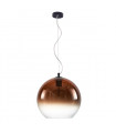 Suspension moderne Namelo Noir mat en verre