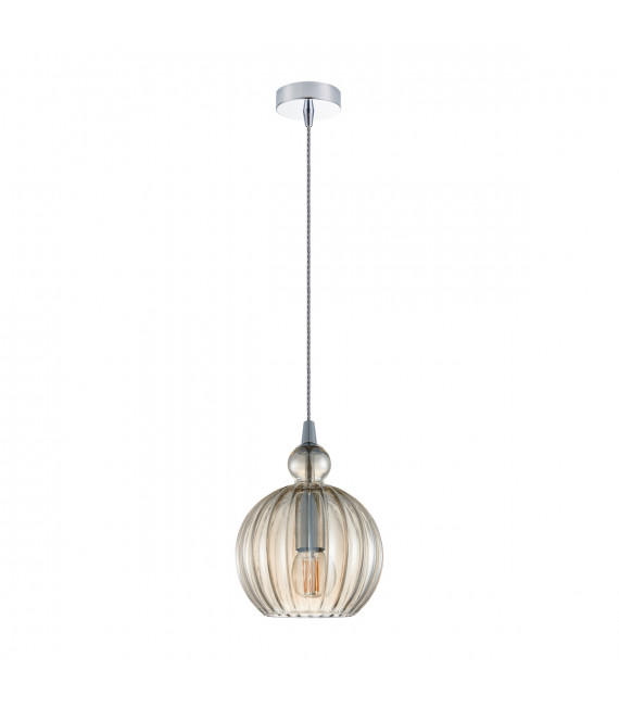 Suspension moderne Biron Chrome hauteur 2,4 Cm