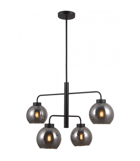 Lampada a sospensione scandinava Poggi Nero opaco