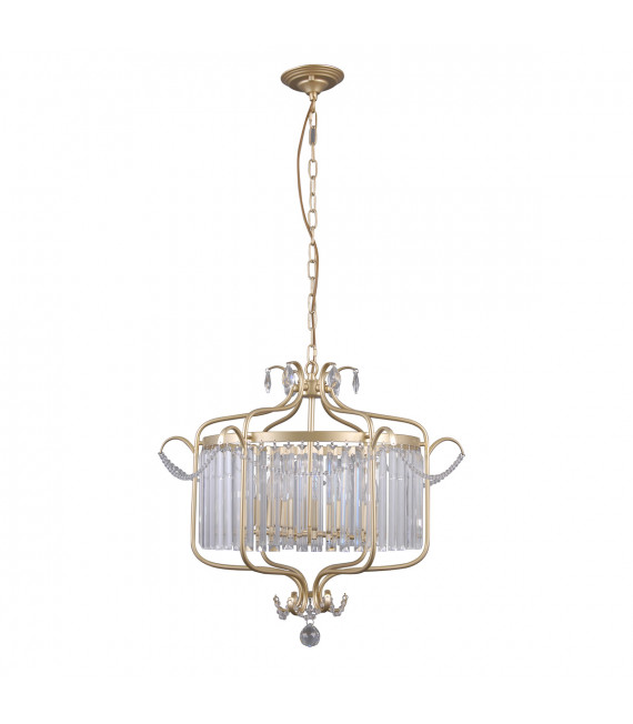 Suspension en cristal Rinaldo Champagne doré, hauteur 60 Cm