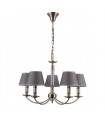 Suspension classique Zanobi Bronze antique, abat jour gris