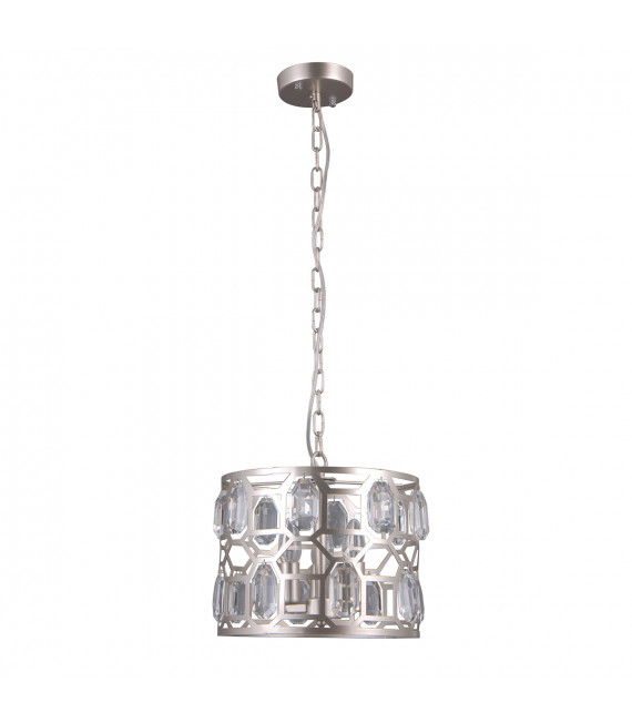 Suspension en cristal Momento Champagne argent