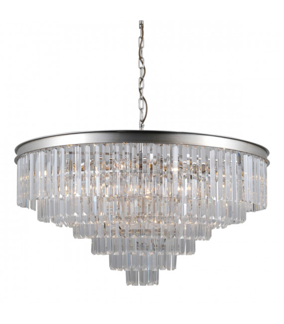 Verdes crystal pendant lamp silver and crystal