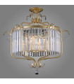 Crystal suspension Rinaldo Champagne beige and gold
