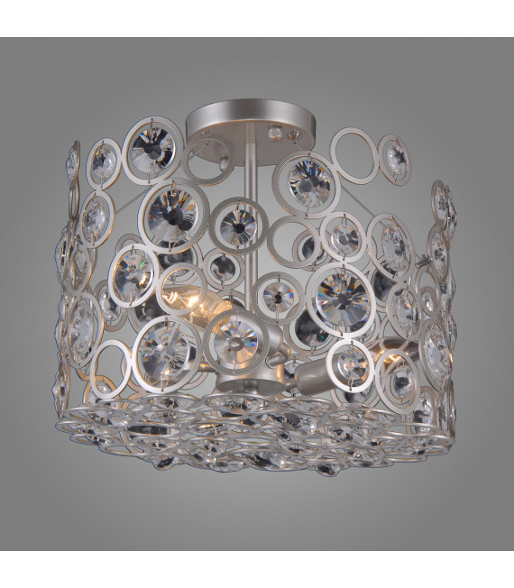 Suspension en cristal Nardo Champagne argent