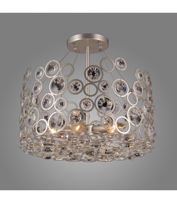 Nardo Champagne crystal pendant light silver crystal