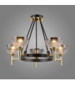 Industrial and retro suspension Tomasso Matt black, gold