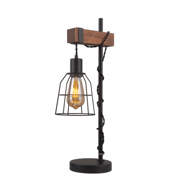 Industrie- und Retro-Schreibtischlampe Reda Mattschwarz