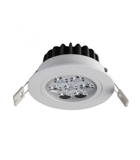Technical and modern recessed ceiling light Pitch white