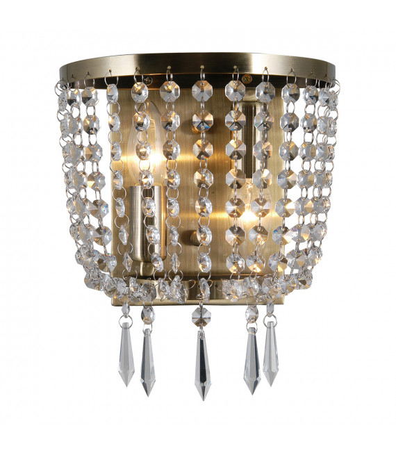 Cortina Crystal Wall Sconce Antique Bronze
