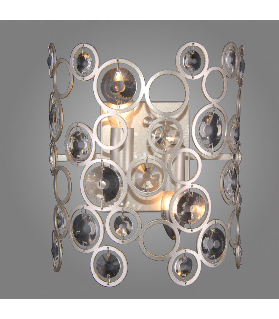 Applique murale en cristal Nardo Champagne argent