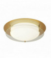 Plafonnier led salle de bain 30cm or avec anneau halo de verre - ip44