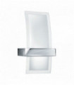 Applique led incurvé verre transparent / dépoli chrome