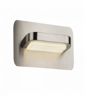 Wandleuchte LED Silber Satin / satiniertes Glas