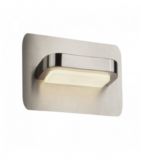 Wandleuchte LED Silber Satin / satiniertes Glas