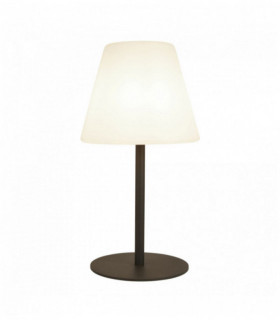 Outdoor led table lamp conical shade pc dark gray white
