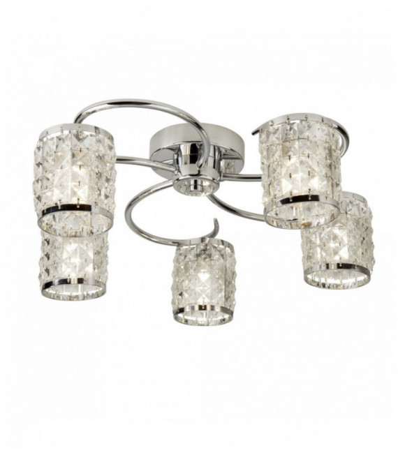 Royal 5-Chrom-Lampen Decke mit Kristallglas